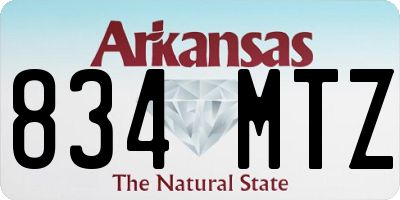 AR license plate 834MTZ