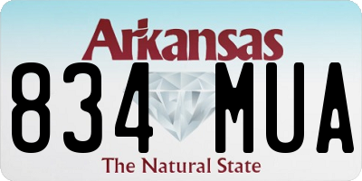 AR license plate 834MUA