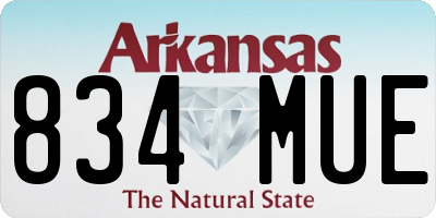 AR license plate 834MUE