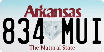 AR license plate 834MUI