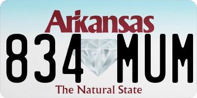 AR license plate 834MUM