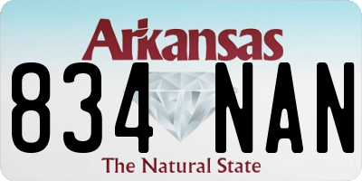 AR license plate 834NAN
