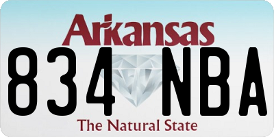 AR license plate 834NBA