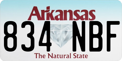 AR license plate 834NBF