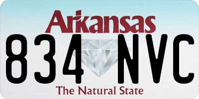 AR license plate 834NVC