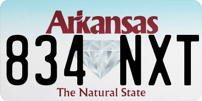 AR license plate 834NXT