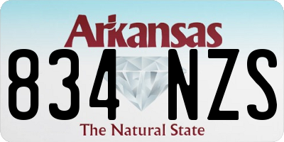 AR license plate 834NZS