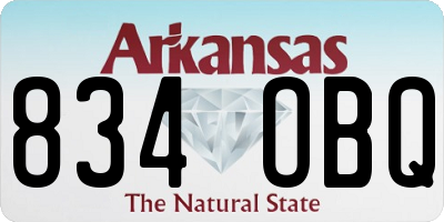 AR license plate 834OBQ