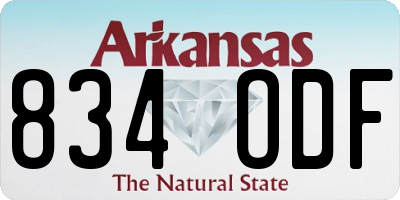 AR license plate 834ODF