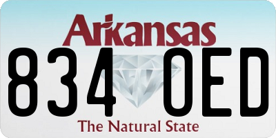 AR license plate 834OED