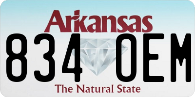 AR license plate 834OEM