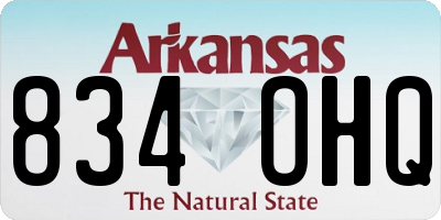 AR license plate 834OHQ