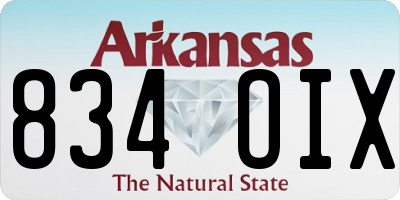 AR license plate 834OIX