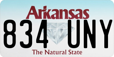 AR license plate 834UNY