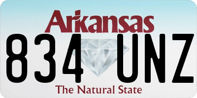AR license plate 834UNZ