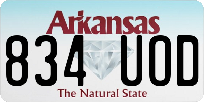 AR license plate 834UOD