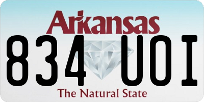 AR license plate 834UOI