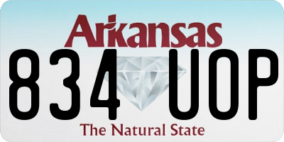 AR license plate 834UOP