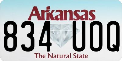AR license plate 834UOQ