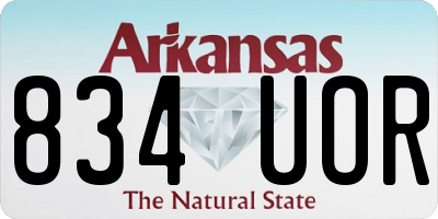 AR license plate 834UOR
