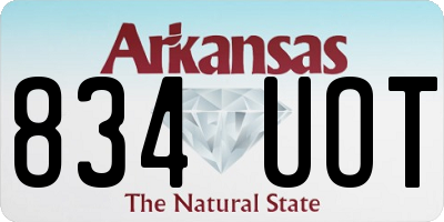 AR license plate 834UOT