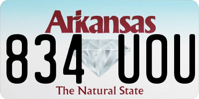 AR license plate 834UOU