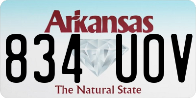 AR license plate 834UOV