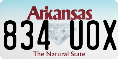 AR license plate 834UOX