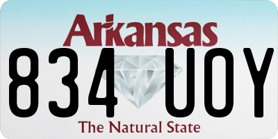 AR license plate 834UOY