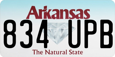 AR license plate 834UPB