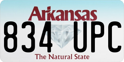 AR license plate 834UPC