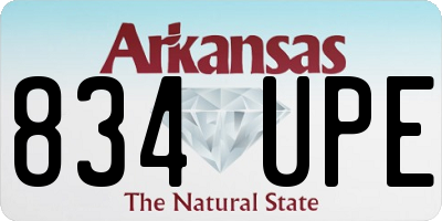 AR license plate 834UPE