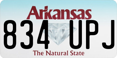 AR license plate 834UPJ