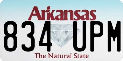 AR license plate 834UPM