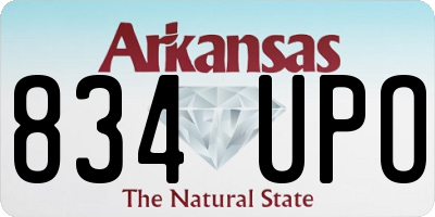 AR license plate 834UPO