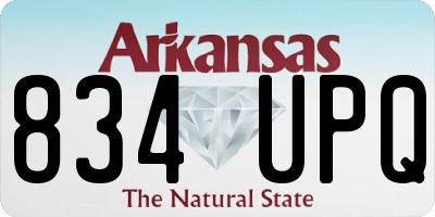 AR license plate 834UPQ