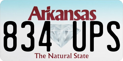 AR license plate 834UPS