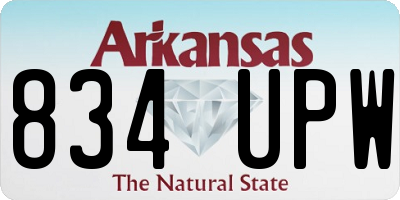AR license plate 834UPW