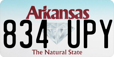 AR license plate 834UPY