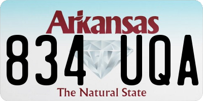 AR license plate 834UQA