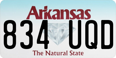 AR license plate 834UQD
