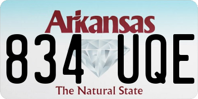 AR license plate 834UQE
