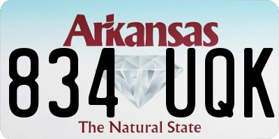 AR license plate 834UQK