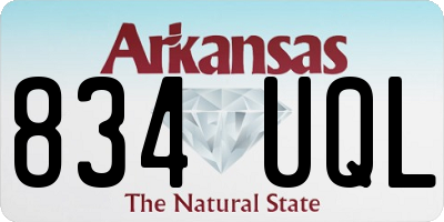 AR license plate 834UQL