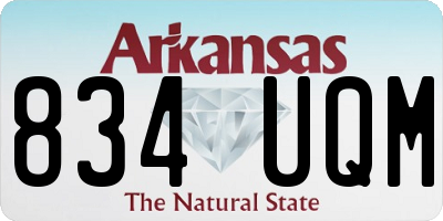 AR license plate 834UQM