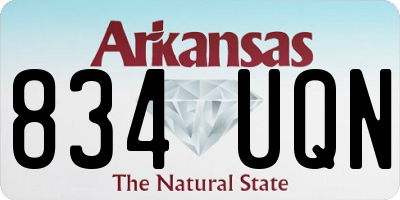 AR license plate 834UQN
