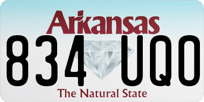 AR license plate 834UQO