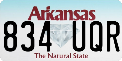 AR license plate 834UQR