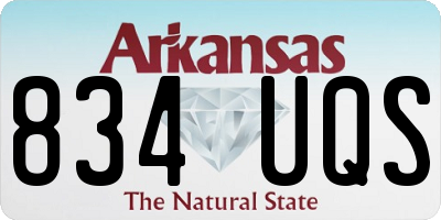AR license plate 834UQS