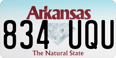 AR license plate 834UQU